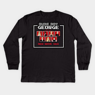 Rude Boy George - 8Bit Retro Ska 2 Kids Long Sleeve T-Shirt